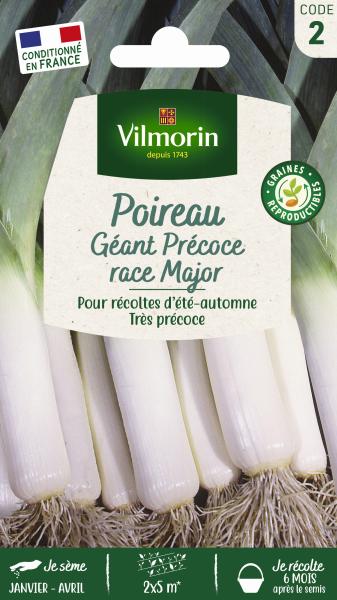 Potagères - Poireau Géant Précoce race Major - face recto